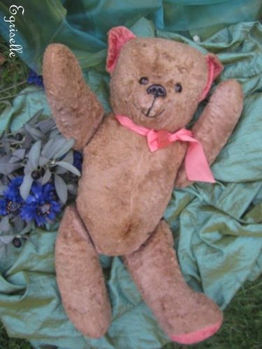 ♫ PELUCHE Vieil OURS "Dudulle", Teddy Bear Antique, COLLECTION d'OURS Anciens ♫