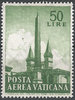 322 Flugpostmarke Poste Vaticane 50 Lire Briefmarken