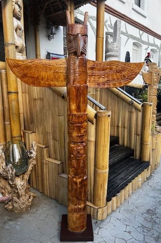 Totem Pole Big Wood Indian Shop Little Big Horn 2 Meter