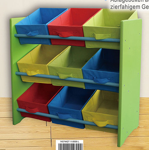 Kinderregal Kinder Zimmer Regal Spielzeug Bunt Schrank Kiste Moebel Kinder