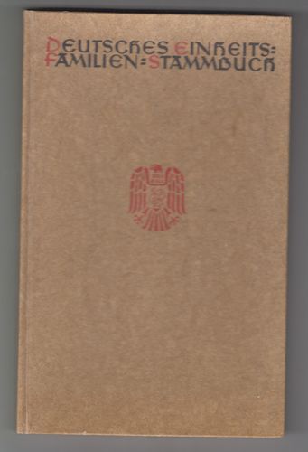 Deutsches Familien Stammbuch Sippenbuch 3. Reich