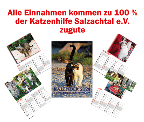 *** Wandkalender 2024 - Katzenhilfe Salzachtal e.V. ***