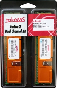 takeMS DIMM 4 GB DDR3-1066 Kit  (DMS4GB364D08x-107)