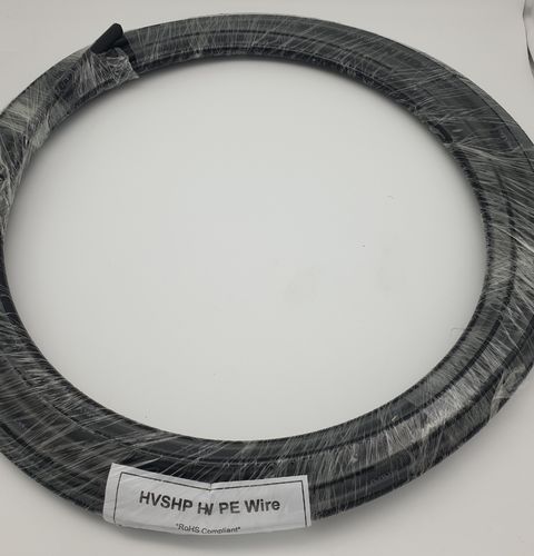 Hochspannungskabel PE/PVC 80kV 50m - HV Kabel verlustarm, schwarz