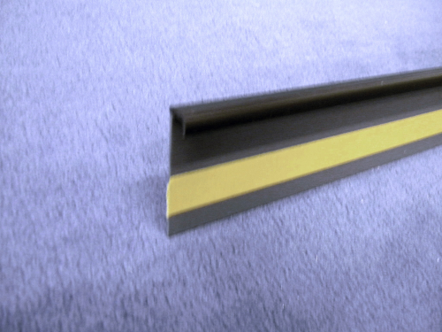 Teppichbodensockelleiste, Hartkunststoff, ohne Steg, 250cm, schwarz