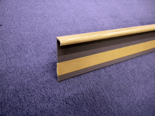Teppichbodensockelleiste, Hartkunststoff, ohne Steg, 250cm, eiche