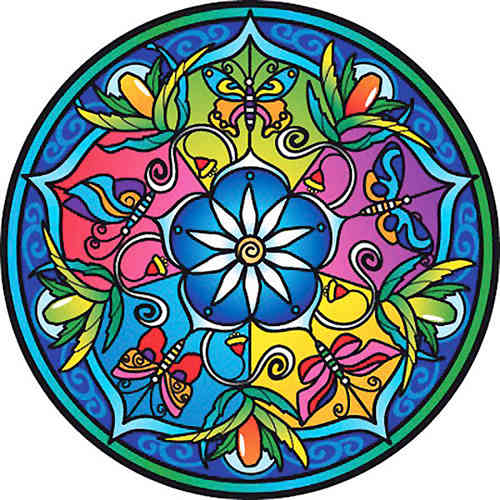 Window Sticker -  Wildflower Mandala