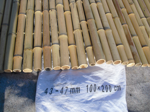 Bambuszaun 43/47mm 150x200cm gelb