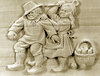 Lindenbrett f. Relief Strafaktion mit Kochlöffel 38x26x3cm
