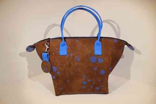 Audrey S Inky dots blue/brown
