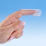 Fingerzahnbürste transparent