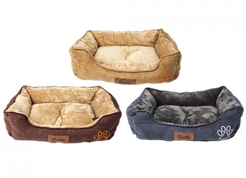 Crufts Faux Suede Rectangular Bed - 3 Colours
