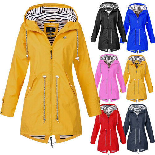 Ladies Hooded Raincoat Waterproof Jacket