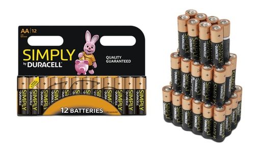 Duracell AA or AAA Batteries - 12, 24 or 36