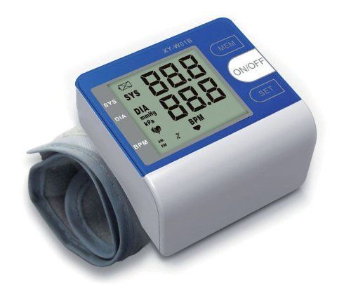 LCD Digital Wrist Cuff Blood Pressure Monitor and Pulse Rate