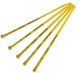 Yellow Printed 200mm x 4.8mm Cable Ties BOX OF 1000