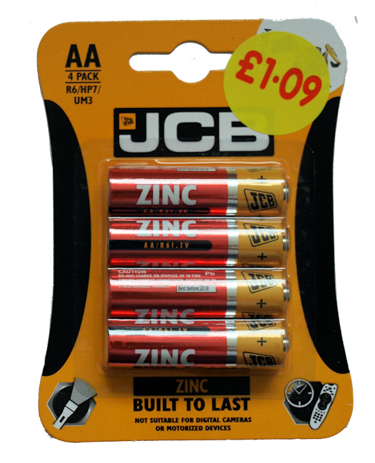 RAC AA Zinc Batteris £1.09 (10)