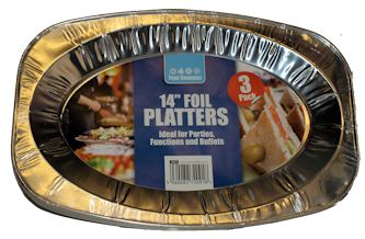 3pk Foil Platters