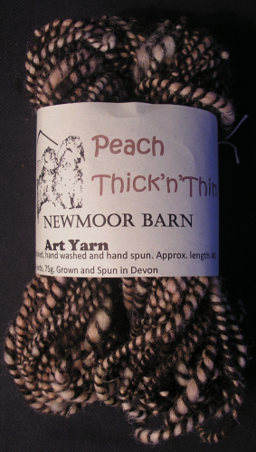 Peach Thick n Thin Art Yarn