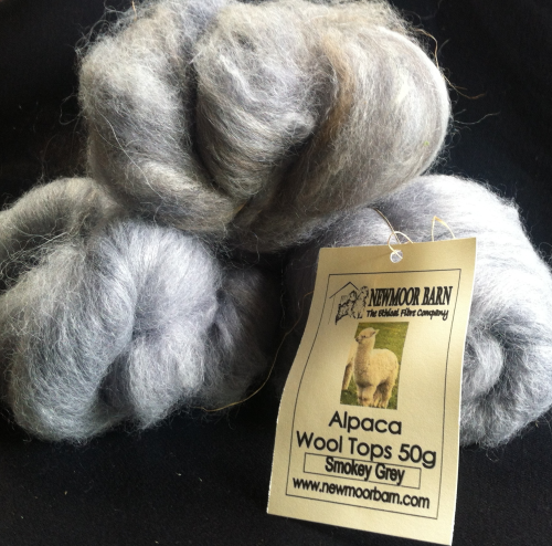 Alpaca Huacaya Carded Wool Smokey Grey 50g