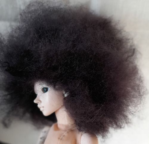 Mohair Large Afro Doll Wig
