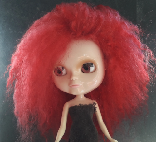 Mohair Red Doll Wig