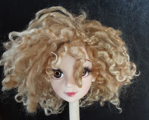 Teeswater Blonde wild ringlet Doll Wig