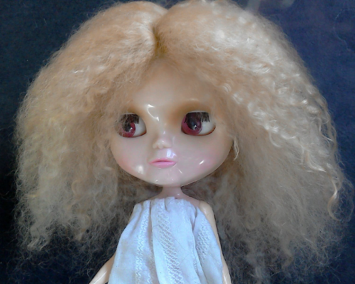 Mohair Light Blonde Doll Wig