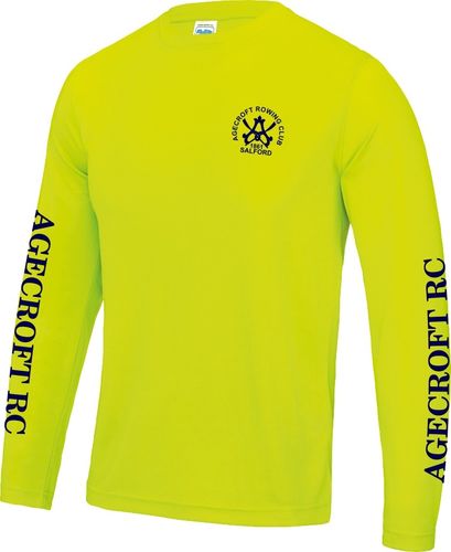 Agecroft  RC Men's Hi-Vis Yellow Long Sleeved Cool T