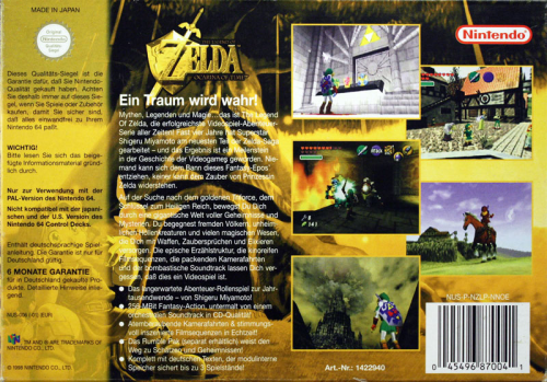 Zelda, The Legend of - Ocarina of Time - N64