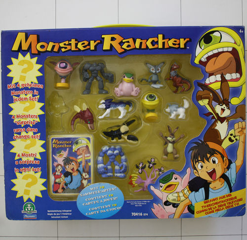 Monster Ranger-Koffer mit Figuren. Playmates
