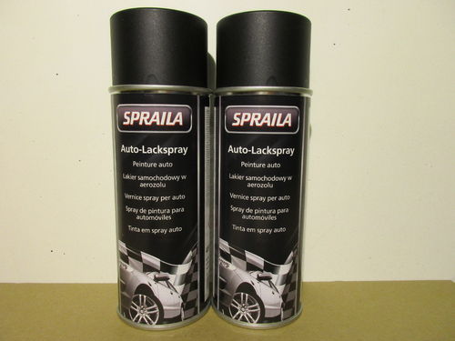 2 Spraydosen Lackspray schwarz matt RAL9005 400ml