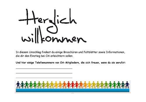 1 x " Abruf Begrüssungsset " -  für Neue ( PDF Format )