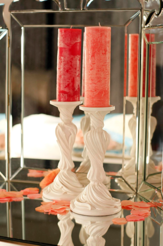 Kerzenhalter, in crème oder rosé