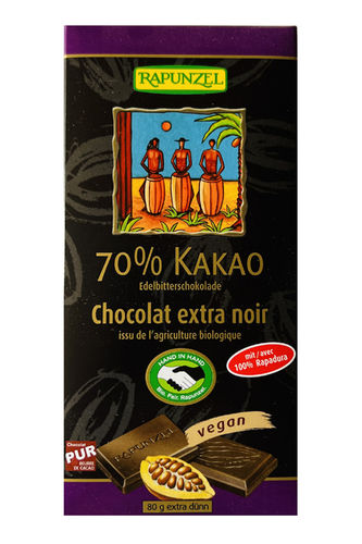 Bio Kakao Edelbitterschokolade 70 % 80 g