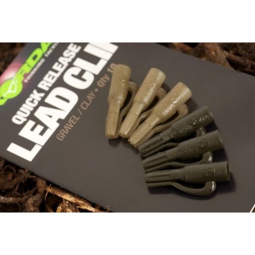 KORDA QUICK RELASE LEAD CLIP WEED-SILT QTY10