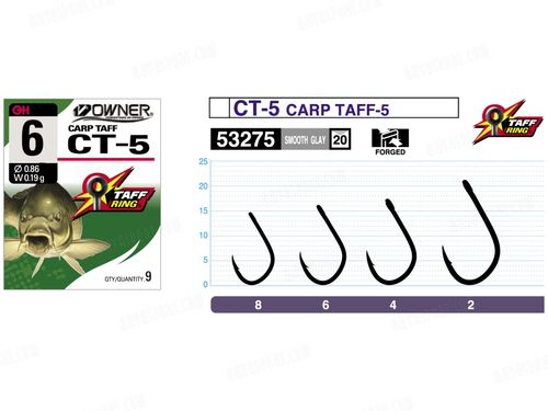 OWNER ANZUELO CARP TAFF CT-T SIZE 4 QTY10