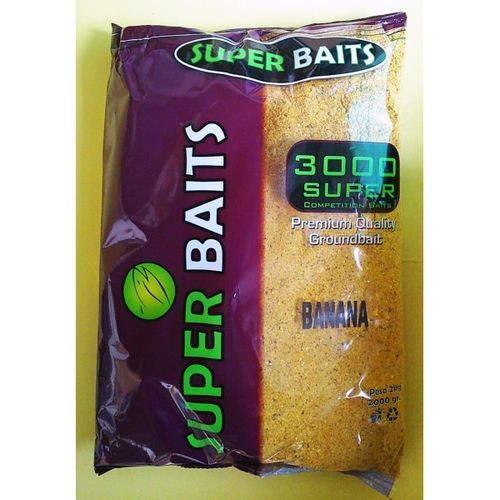 SUPERBAITS 3000 COMPETITION BIG BANANA 2KG  (FISH MEAL-CRUSHED SEED-MICROPELLET-HIGH PROTEIN-OIL)