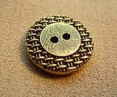 Metal, gilt finish button
