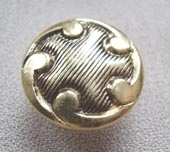 Antique gold metal button