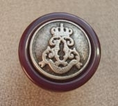 Antique silver metal button