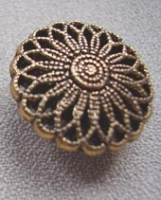 Gilded antique gold metallic button