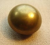 Metal brass finish button