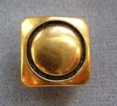 Gold antique effect button