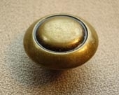 Metal brass effect button
