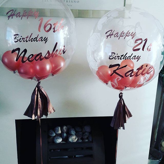 Personalised balloon with black lettering - magic theme
