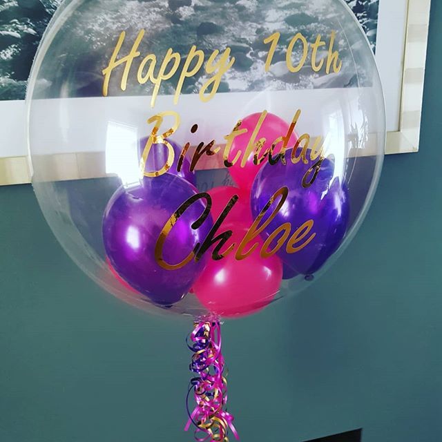 Happy 10th birthday personalised bubble balloon 