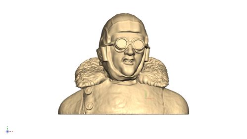 1112 World War 1 pilot with goggles snarling