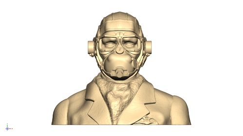 2106 WW2 RAF Pilot Bust mask on and goggles down