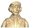 2114 WW2 Female Russian pilot bust